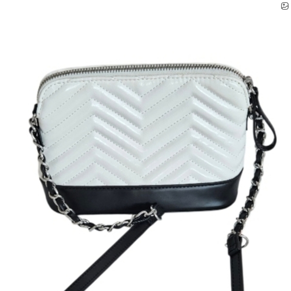 White House Black Market Leather Crossbody Two Tone Bag